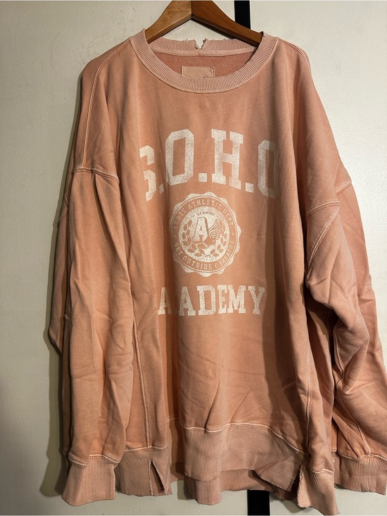 aerie Sweaters - aerie Peach Crewneck with SOHO Academy Graphic